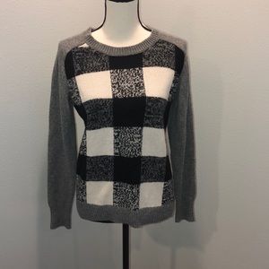Halogen check sweater M